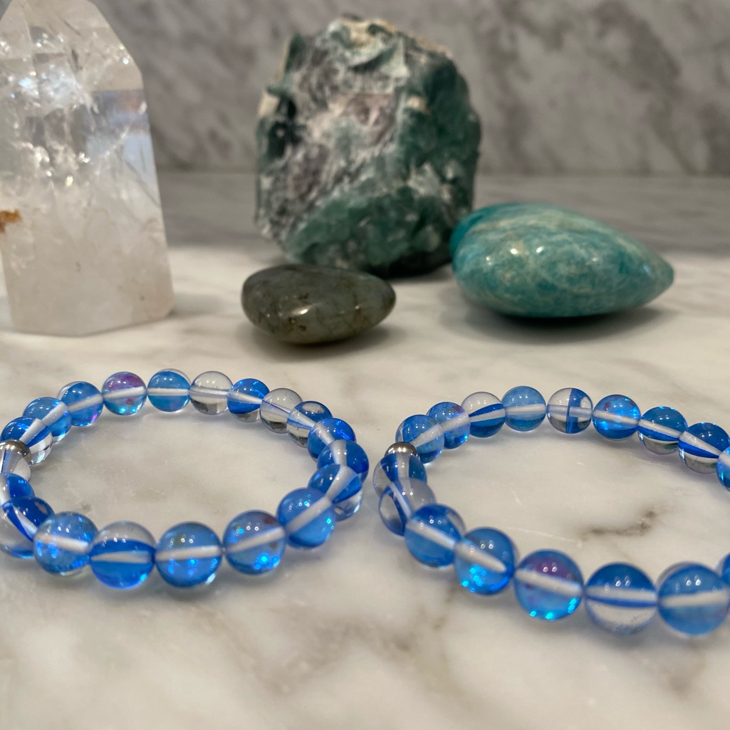 “Sky Blue Mystic Quartz” Healing Crystal Bracelet